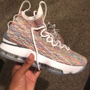 lebron 15 fruity pebbles on feet